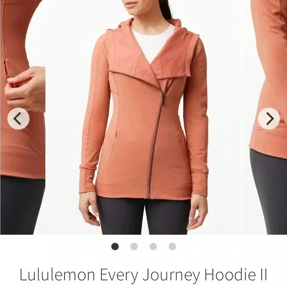 Lululemon every journey hoodie in rustic coral. - Picture 2 of 6